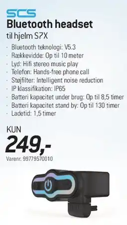 Thansen Bluetooth headset til hjelm S7X tilbud