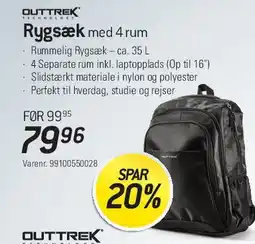 Thansen Rygsæk med 4 rum tilbud