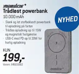 Thansen Trådløst powerbank 10.000 mAh tilbud