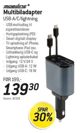 Thansen Multibladapter USB-A/C/Lightning tilbud