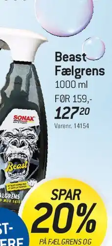 Thansen Beast Fælgrens 1000 ml tilbud