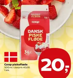 SuperBrugsen Coop piskefløde tilbud