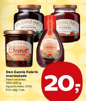 SuperBrugsen Den Gamle Fabrik marmelade tilbud