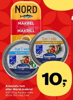 SuperBrugsen Amanda tun eller Nord makrel tilbud