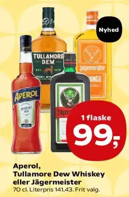 SuperBrugsen Aperol, Tullamore Dew Whiskey eller Jägermeister tilbud