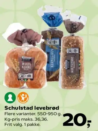 SuperBrugsen Schulstad levebrød tilbud