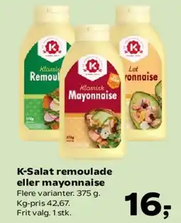 SuperBrugsen K-Salat remoulade eller mayonnaise tilbud