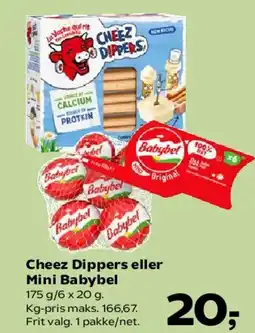 SuperBrugsen Cheez Dippers eller Mini Babybel tilbud