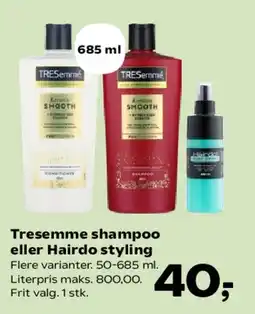 SuperBrugsen TRESemmé shampoo eller Hairdo styling tilbud