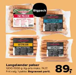 Kvickly Langelænder pølser tilbud