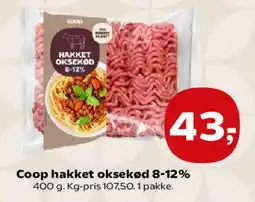 Kvickly Coop hakket oksekød 8-12% tilbud