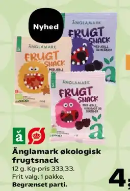 Kvickly Änglamark økologisk frugtsnack tilbud