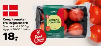Kvickly Coop tomater fra Regnemark tilbud