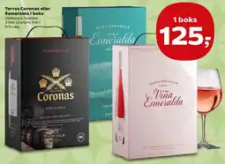 Kvickly Torres Coronas eller Vina Esmeralda i boks tilbud