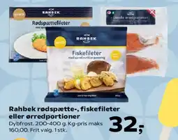 Kvickly Rahbek rødspætte- og fiskefileter tilbud