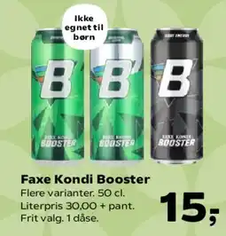 Kvickly Faxe Kondi Booster tilbud