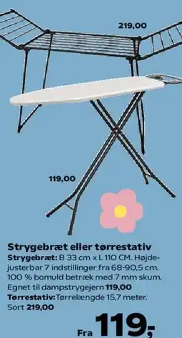 Kvickly Strygebræt eller tørrestativ tilbud