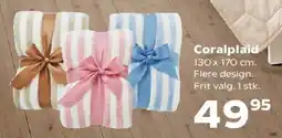 Kvickly Coralplaid tilbud