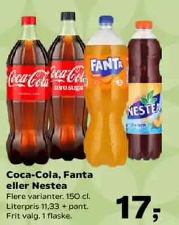 Kvickly Coca‑Cola, Fanta eller Nestea tilbud