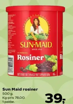 Kvickly Sun-Maid rosiner tilbud