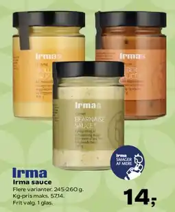 Kvickly Irma sauce tilbud