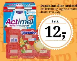 Dagli'Brugsen Danonino eller Actimel tilbud