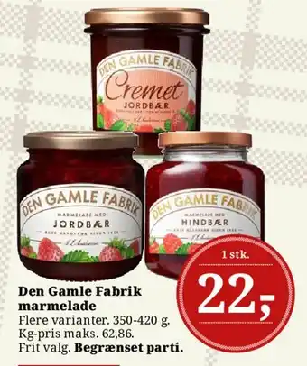 Den Gamle Fabrik marmelade
