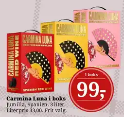 Dagli'Brugsen Carmina Luna i boks tilbud