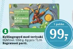 Dagli'Brugsen Kyllingespyd med teriyaki tilbud