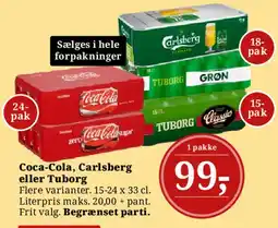 Dagli'Brugsen Coca-Cola, Carlsberg eller Tuborg tilbud