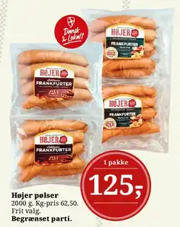 Dagli'Brugsen Højer pølser tilbud