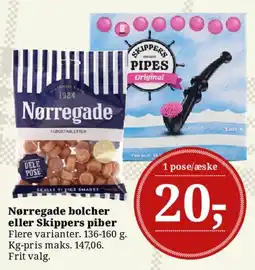 Dagli'Brugsen Nørregade bolcher eller Skippers piber tilbud
