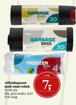 Dagli'Brugsen Affaldsposer med snorreluk tilbud