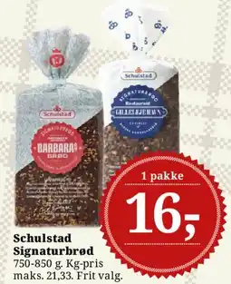 Dagli'Brugsen Schulstad Signaturbrød tilbud