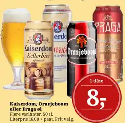 Dagli'Brugsen Kaiserdom, Oranjeboom eller Praga øl tilbud