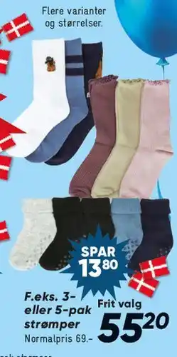 3- eller 5-pak strømper