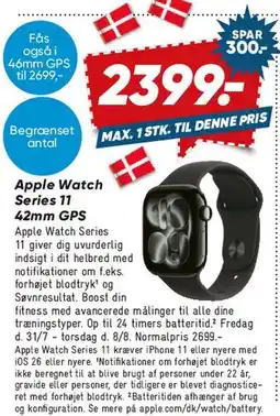 Bilka Apple Watch Series 11 42mm GPS tilbud