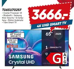 Bilka Samsung 65 Crystal UHD 4K Smart TV (TU65U7025F) tilbud