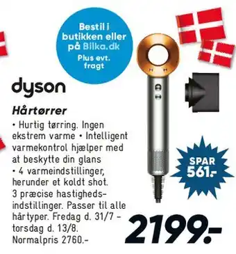 Bilka Dyson hårtørrer tilbud