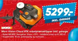 Bilka Worx Vision Cloud robotplæneklipper (inkl. garage) tilbud
