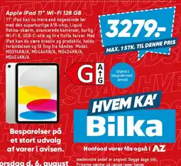 Bilka Apple iPad 11 Wi‑Fi 128 GB tilbud