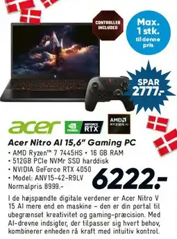Bilka Acer Nitro A1 15,6 Gaming PC tilbud
