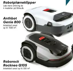 Bilka Udvalgte robotplæneklipper-modeller (venstre) tilbud
