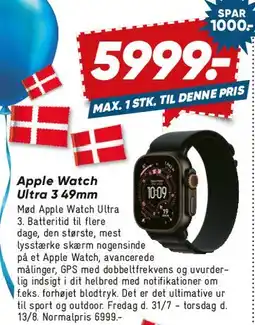 Bilka Apple Watch Ultra 3 49mm tilbud