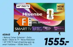 Bilka Hisense 40 FHD TV (40A4S) tilbud