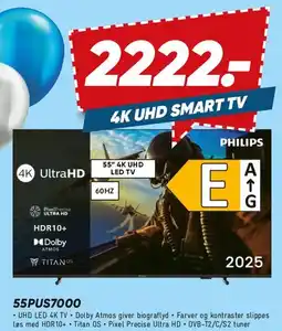 Bilka Philips 4K UHD Smart TV (55) tilbud