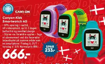 Bilka Canyon Kids Smartwatch 4G tilbud