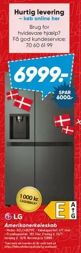 Bilka Amerikanerkøleskab tilbud