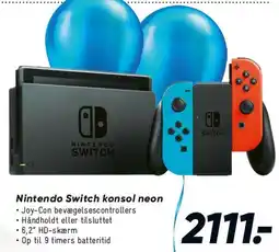 Bilka Nintendo Switch konsol neon tilbud