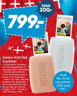 Bilka Instax mini Link 3 printer tilbud